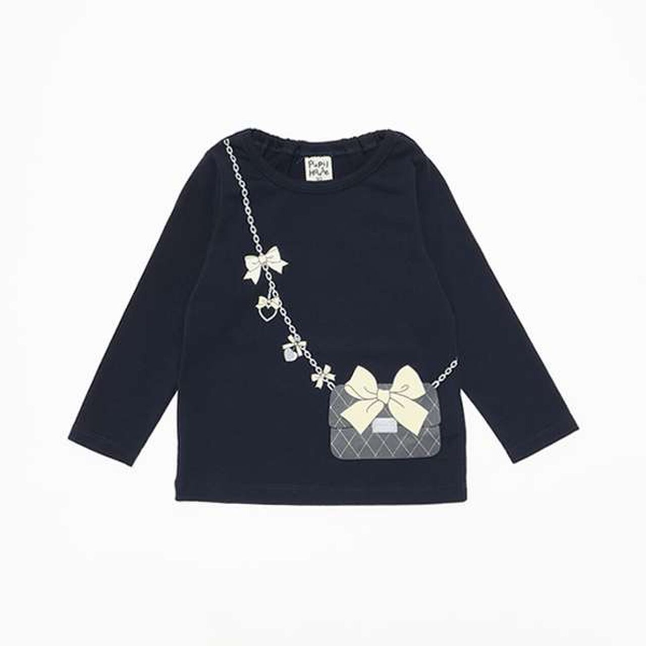 990T Long-Sleeve Small Shoulder Bag,Navy, large image number 0