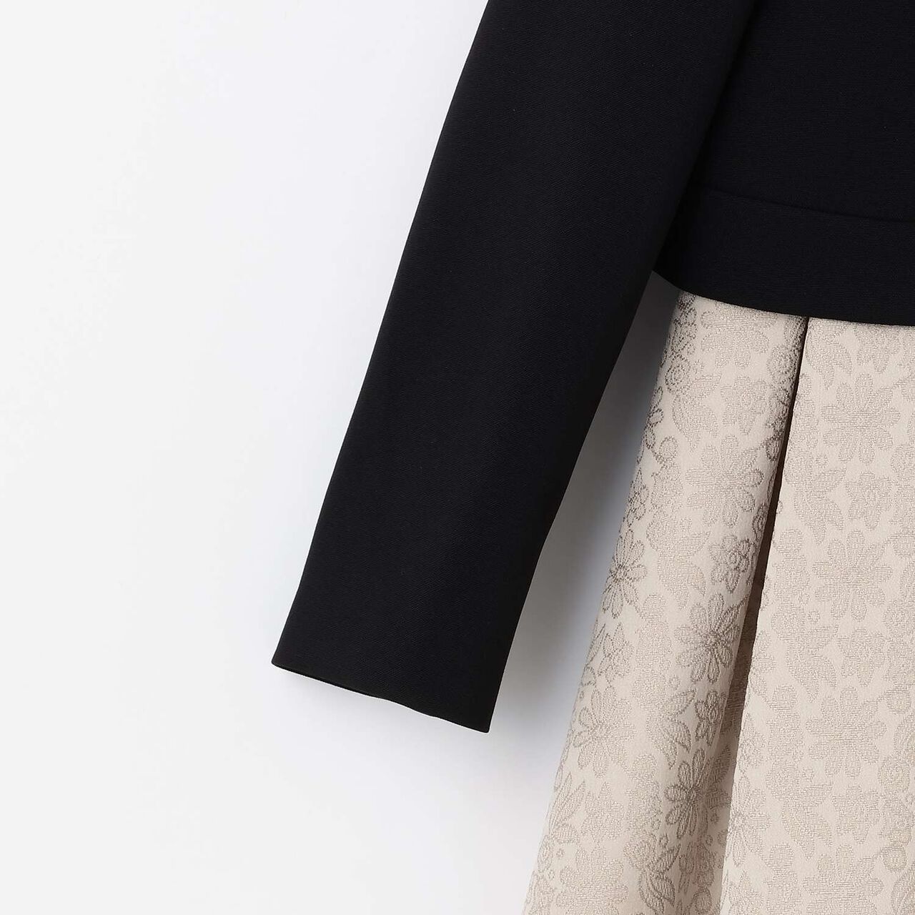[Formal] Jacquard Ribbon OP + Collared JK Set,Beige, large image number 13