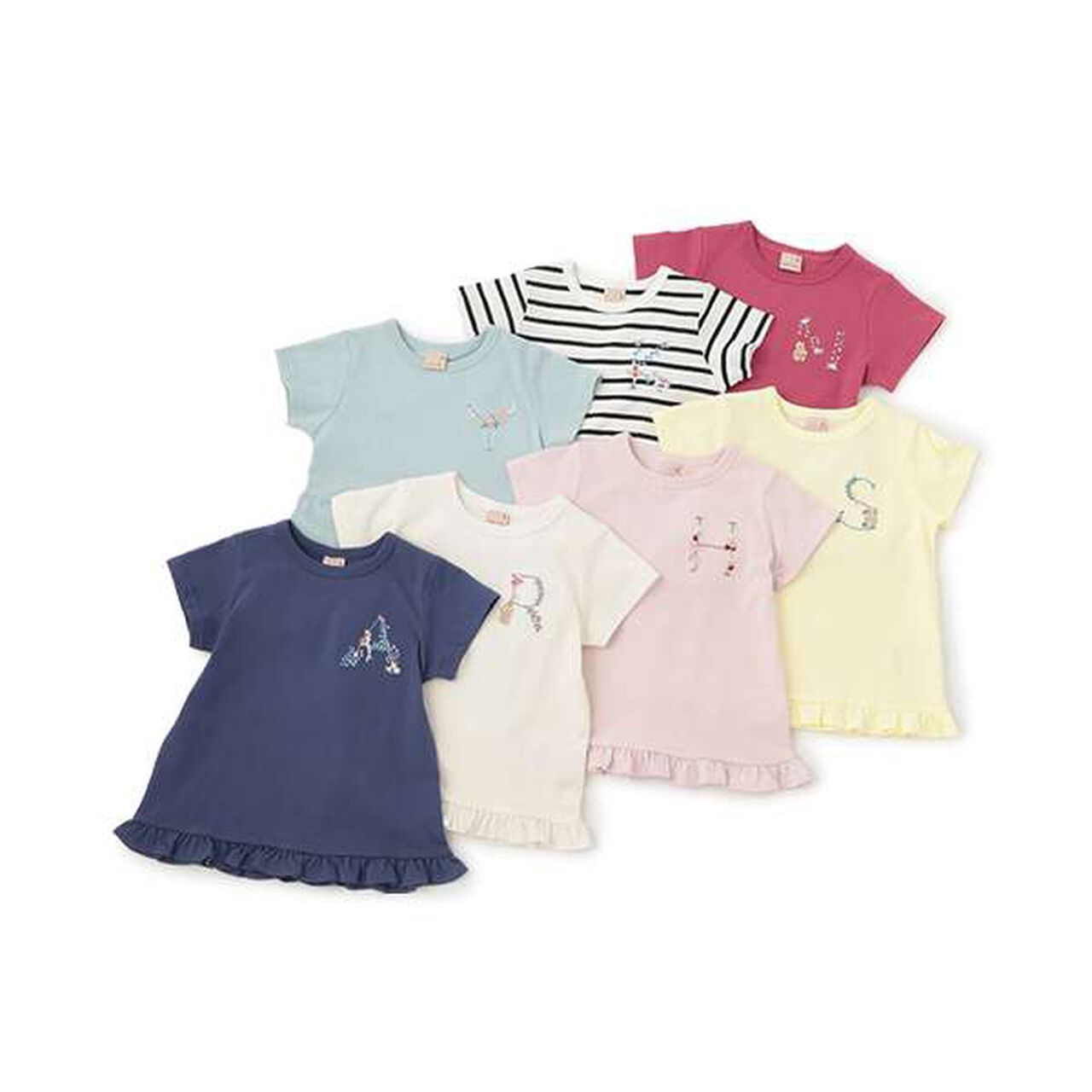 [Affordable] Alphabet T-Shirt,Black, large image number 19