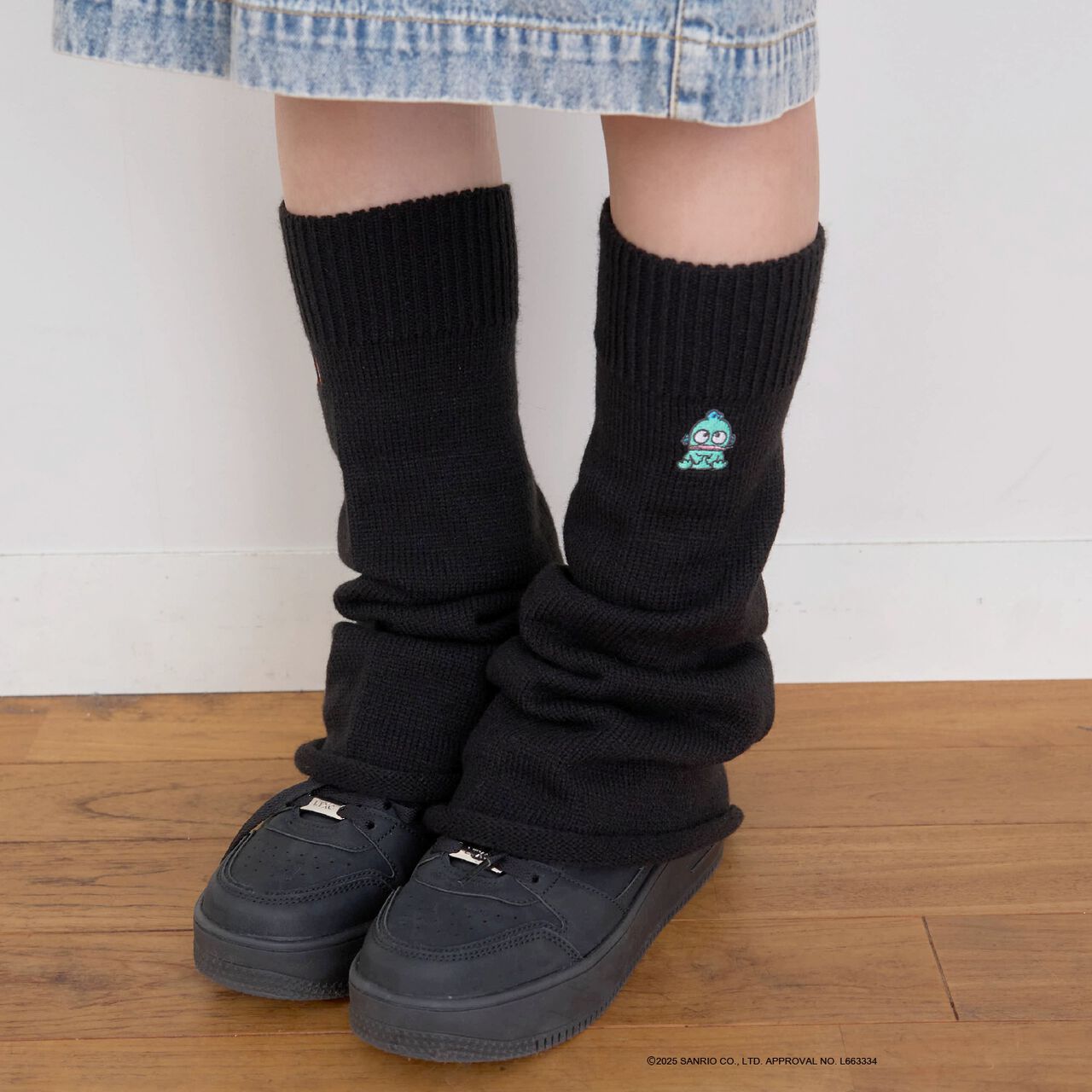 Sanrio Characters Knit Leg Covers,Black, large image number 0