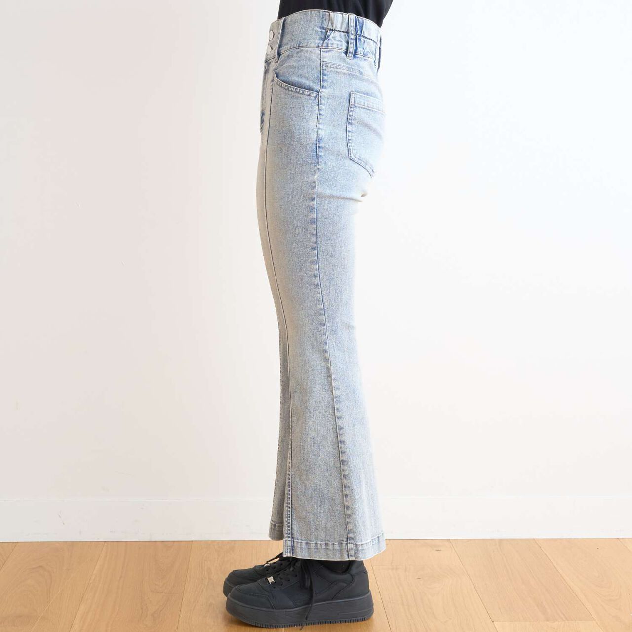 [Cool Touch] Style-Up Flare Denim Pants,Turquoise, large image number 18