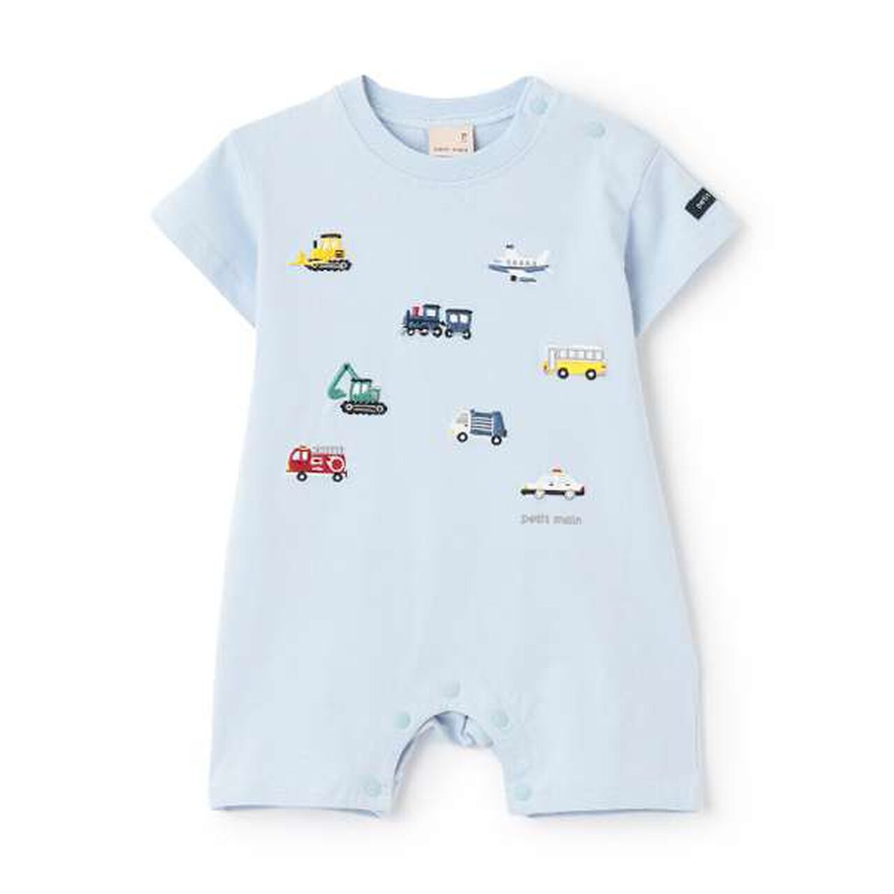 [Link] Working Vehicle Embroidery Coverall,Light blue, large image number 0