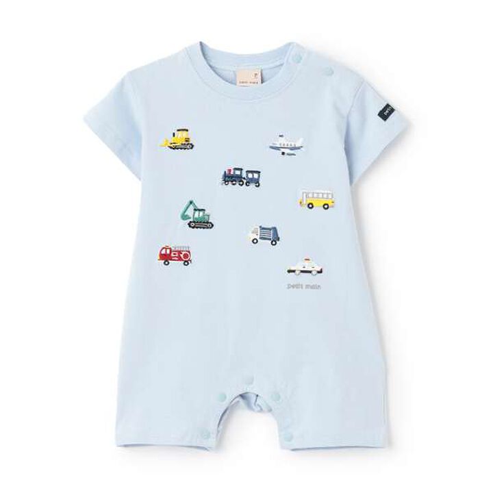 [Link] Working Vehicle Embroidery Coverall,Light blue, medium image number 0