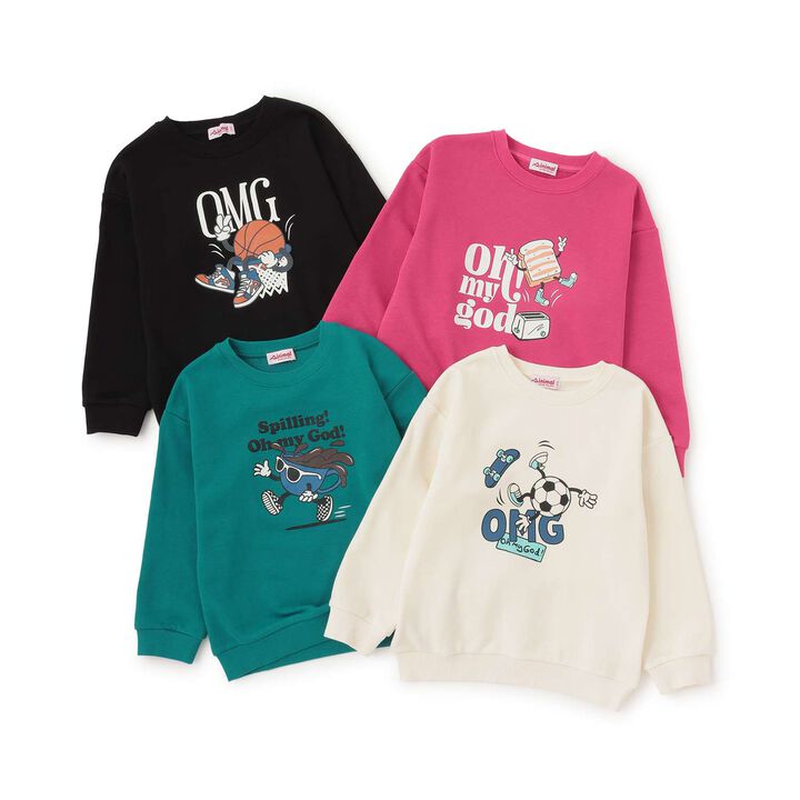 OMG Print Pullover,Blue green, medium image number 9