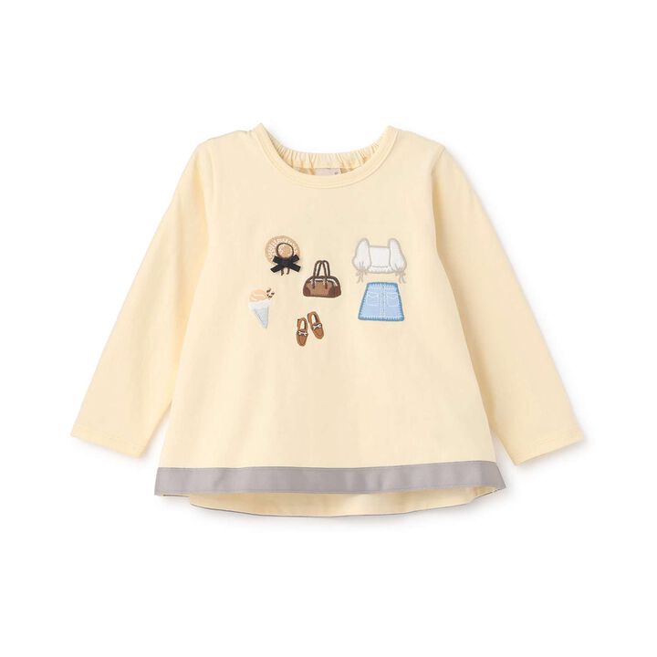 Clothing Motif Long-Sleeve T-Shirt,Navy, medium image number 8