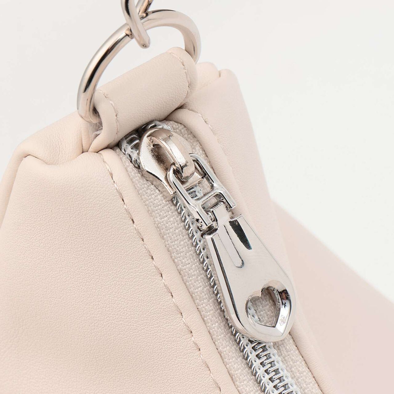 Faux Leather Pocket Shoulder Bag,Off white, large image number 3