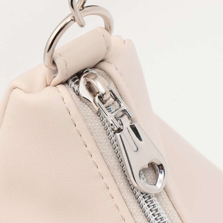 Faux Leather Pocket Shoulder Bag,Off white, medium image number 3