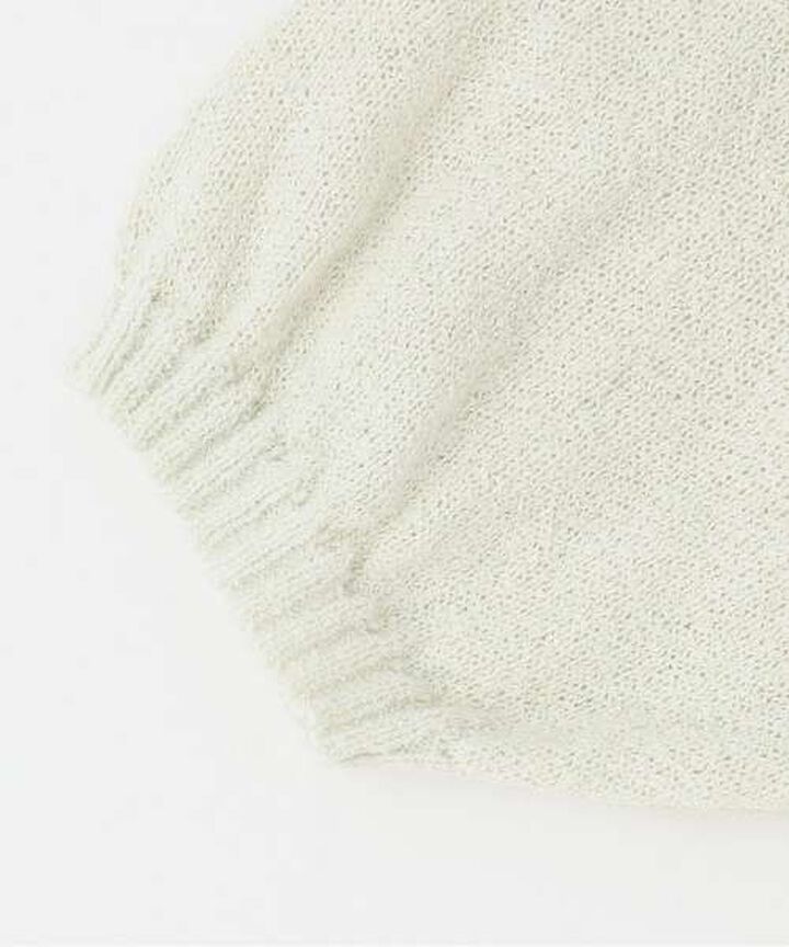 Jewel Logo Short-Sleeve Knitwear,Ivory, medium image number 11