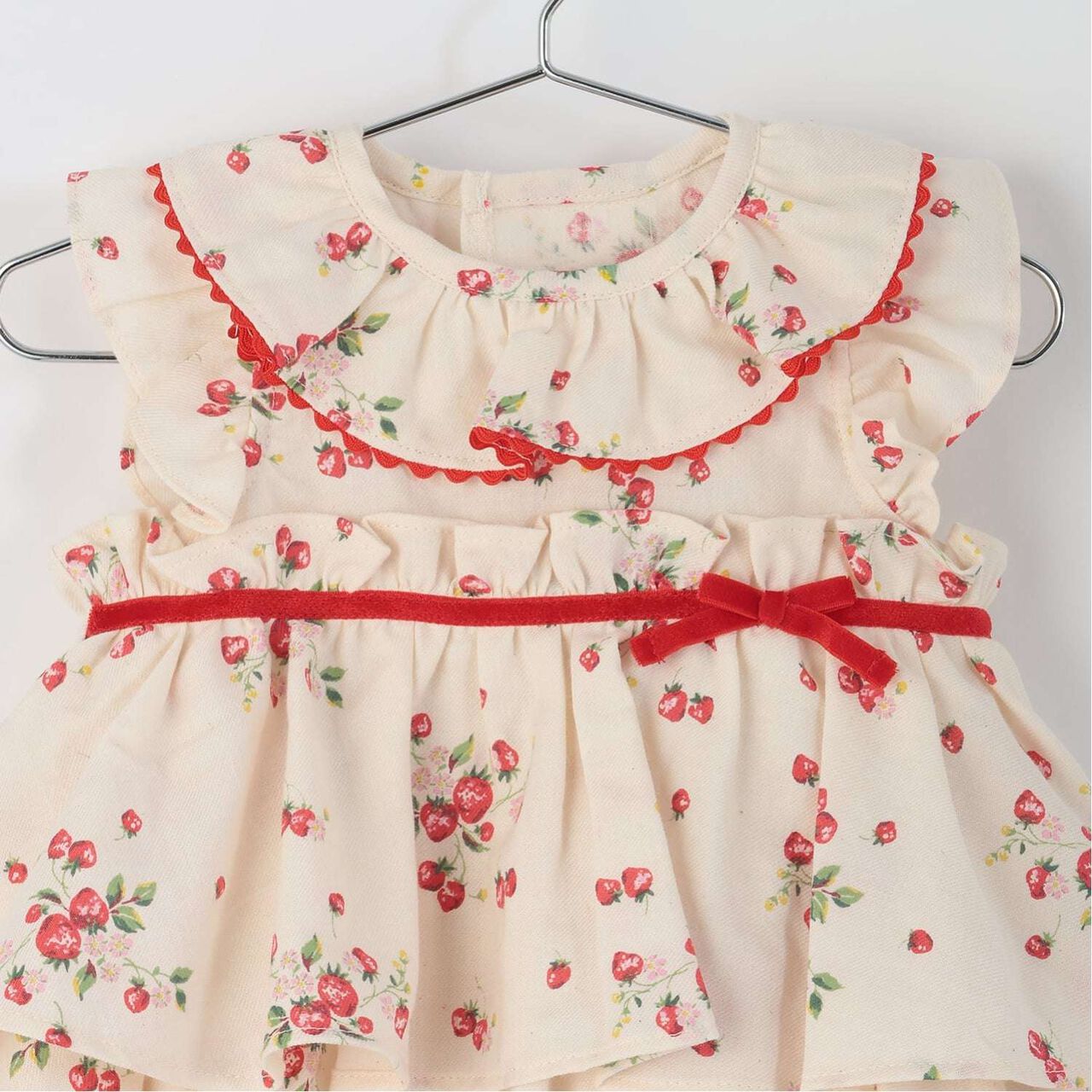 Wild Strawberry First Dress Set [Organic] [Made in Japan],Pearl white, large image number 7