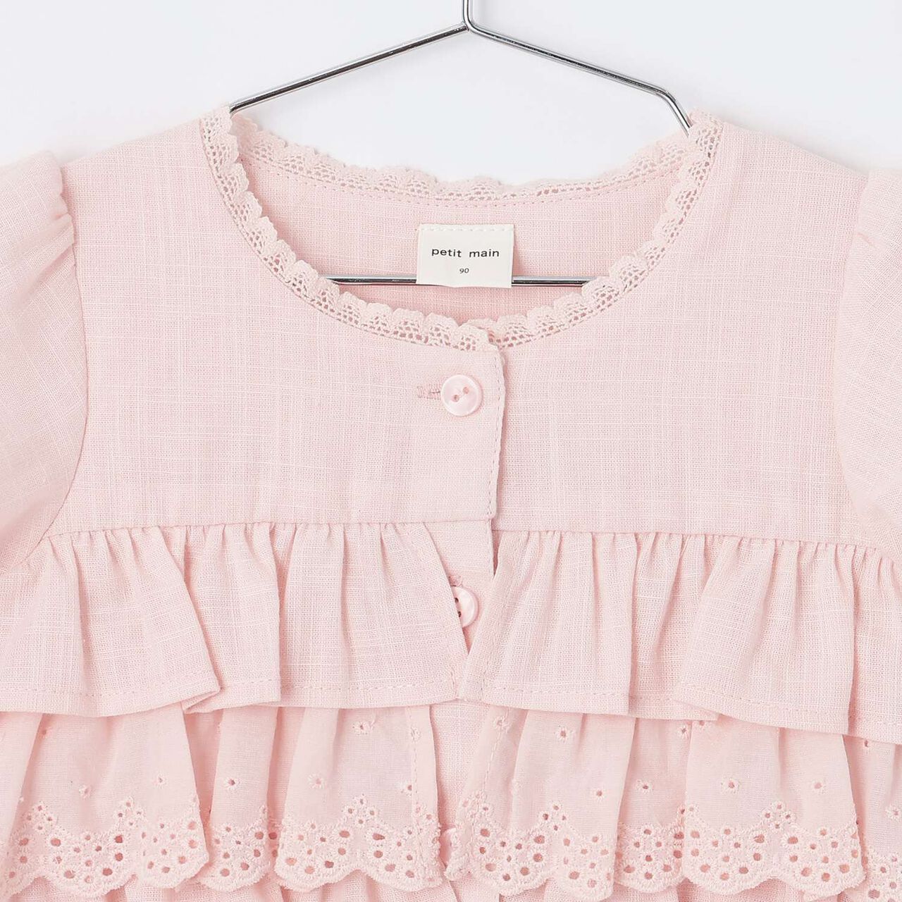 Lace Frill Top,Light pink, large image number 6