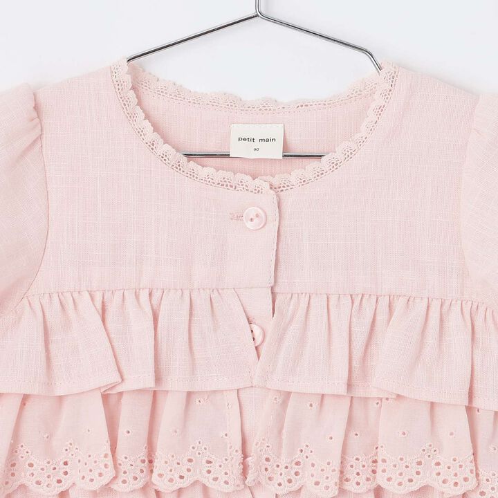 Lace Frill Top,Light pink, medium image number 6