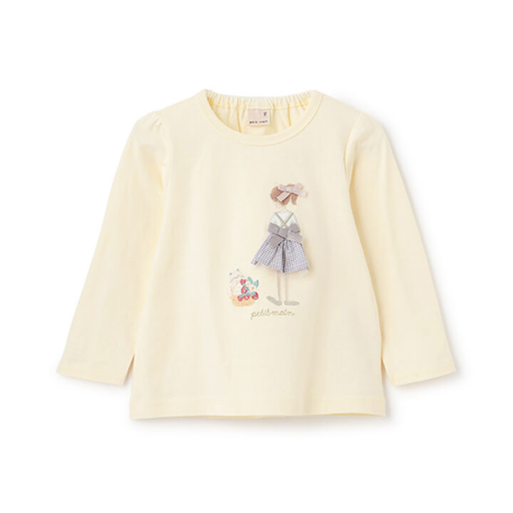 [Link] Girl Appliqué Long Sleeve T-Shirt (Kids Size),Cream, medium image number 0
