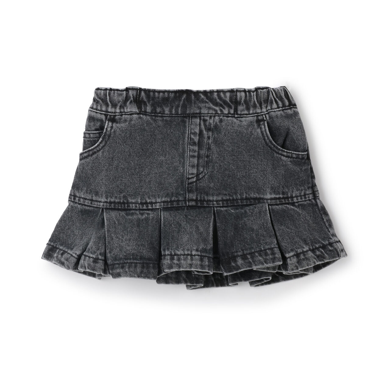 Box Pleat Skirt / Denim,Blue, large image number 26