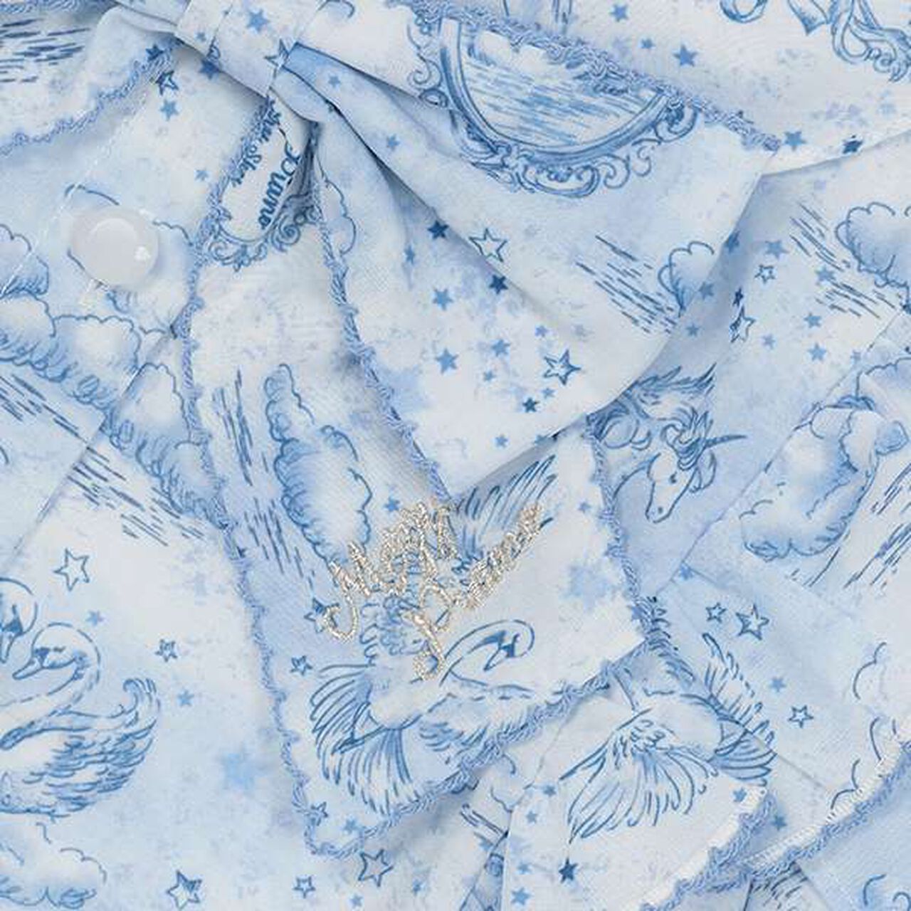 Frill Bow Tie Blouse,Blue, large image number 10