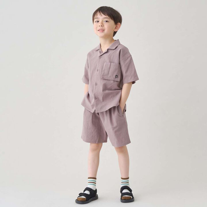 [Outfit Set] Open Collar Shirt & Easy Pants,Greige, medium image number 12