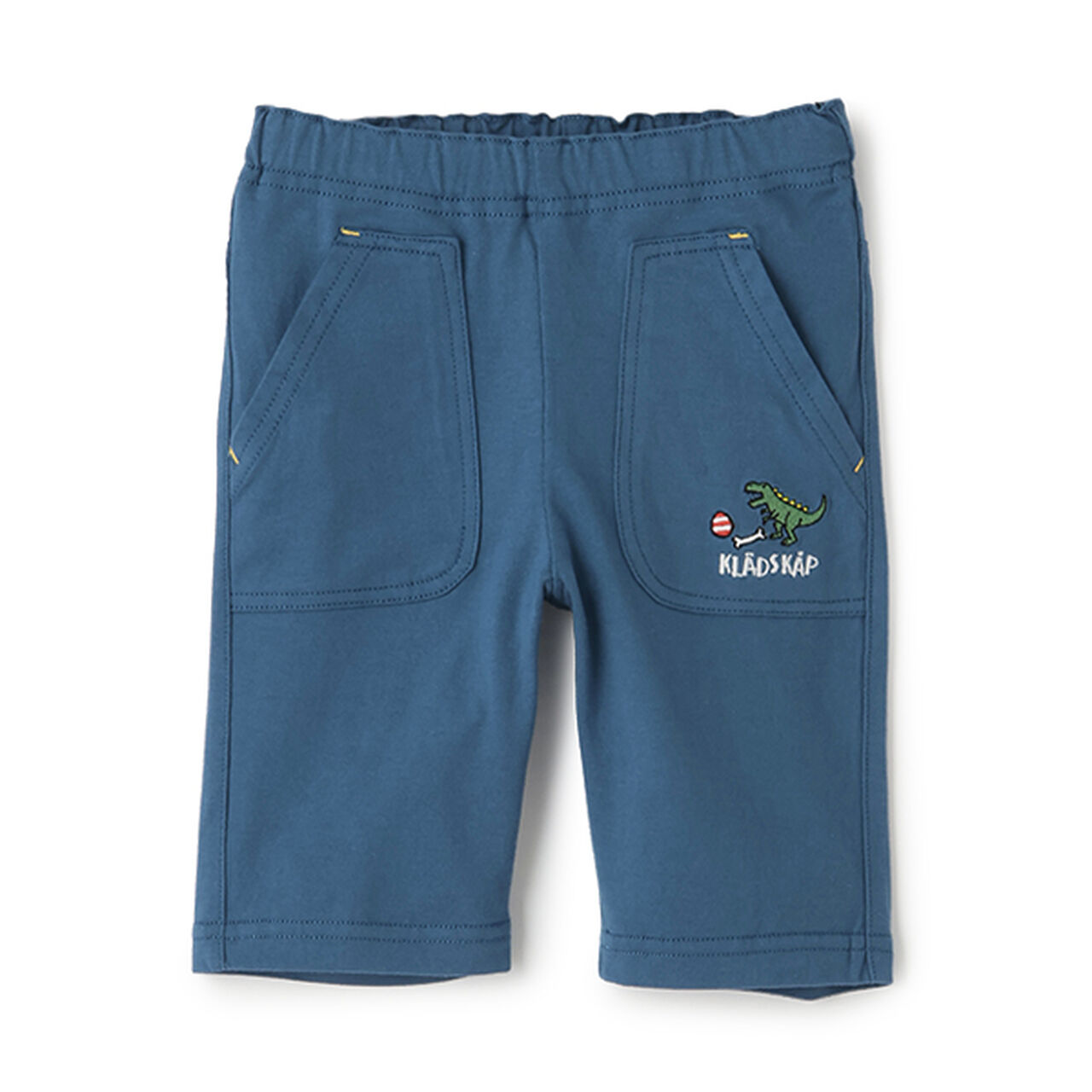 Dinosaur One-Point 6-Length Cut and Sew Pants,Yellow green, large image number 9