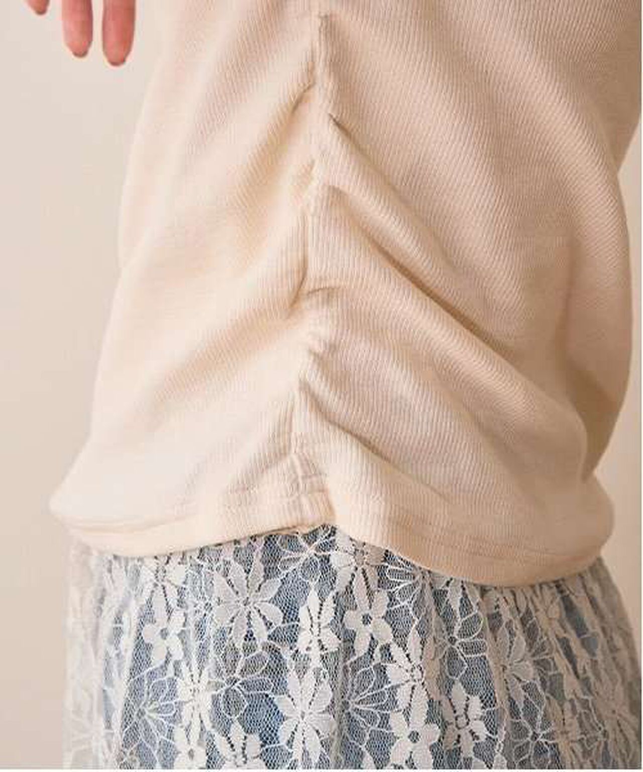 One-Shoulder Ribbon Tereko,Black, large image number 11