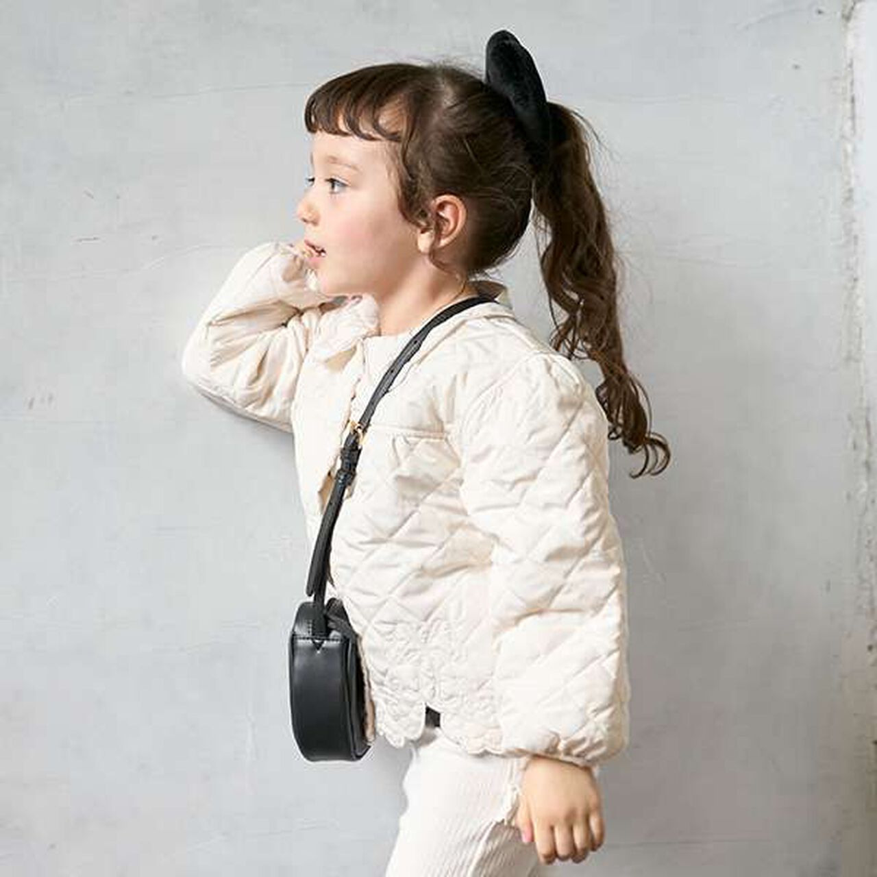 Link Quilted Embroidery Jacket,Charcoal gray, large image number 8
