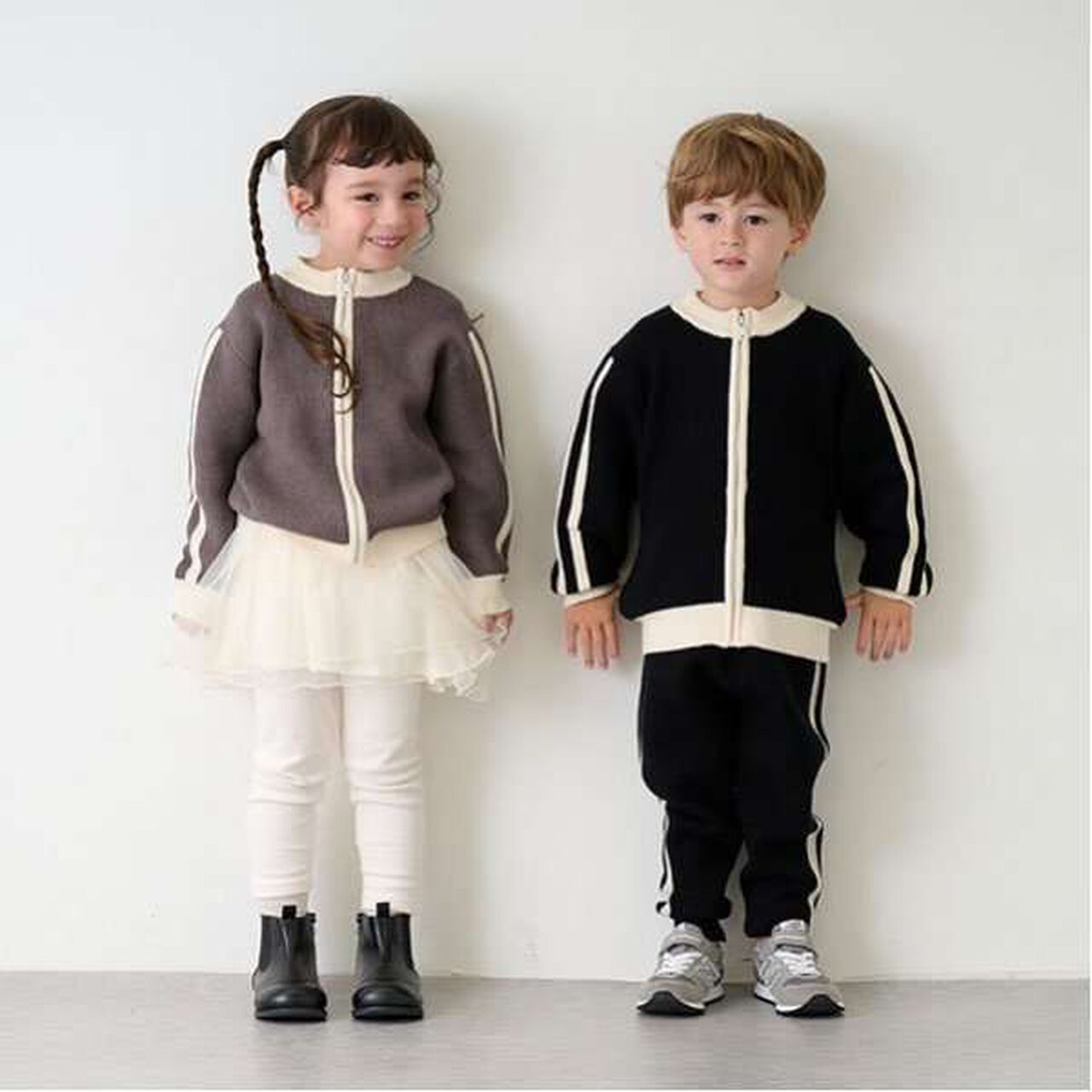 Knit Track Jacket,Beige, large image number 19