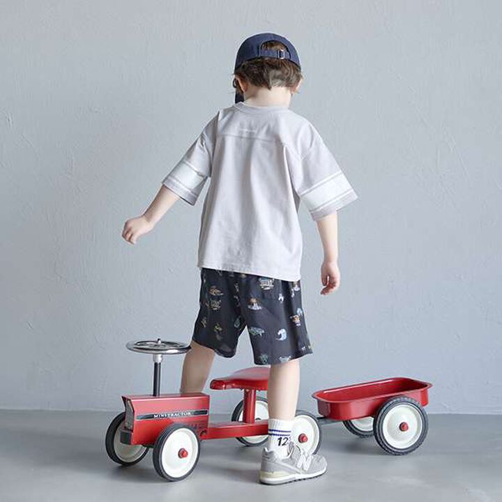 [Cool Touch] Either Way Is Fine! Sleeve Line Print Short Sleeve T-Shirt,Orange, medium image number 6