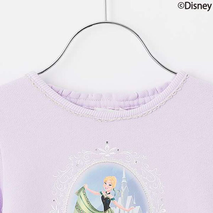 [Frozen] Tulle Sleeve Scallop Trim Sweatshirt,Light blue, medium image number 12