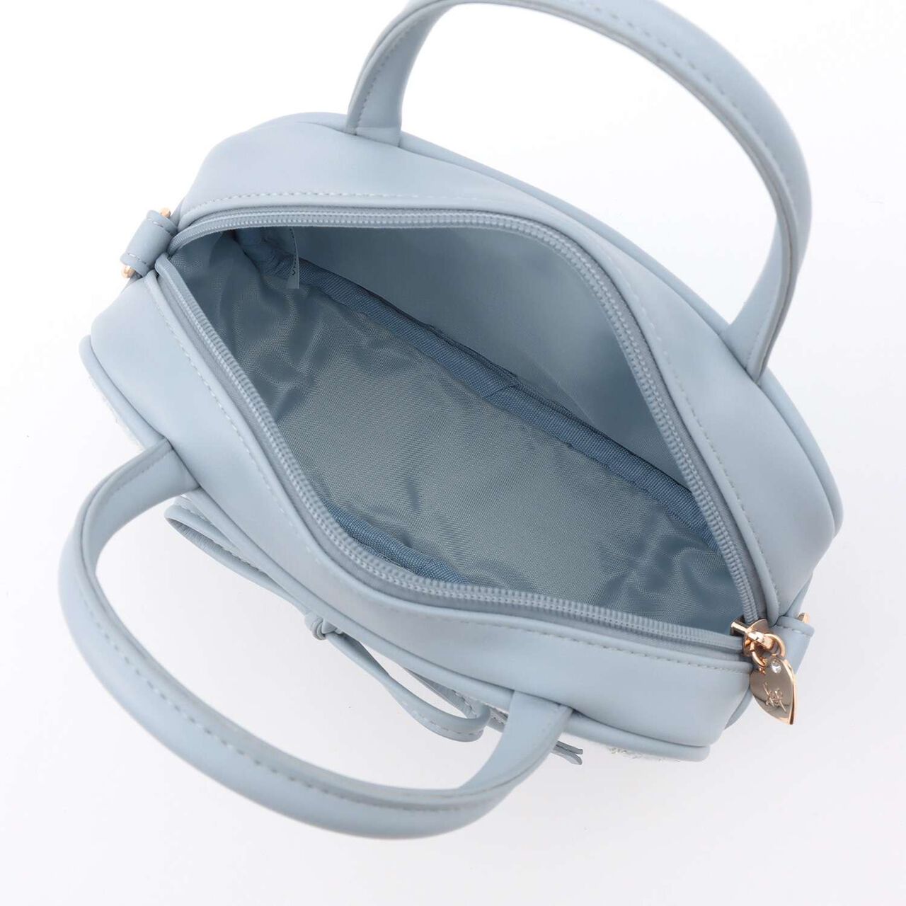 Synthetic Leather Shoulder Bag,Sax blue, large image number 5