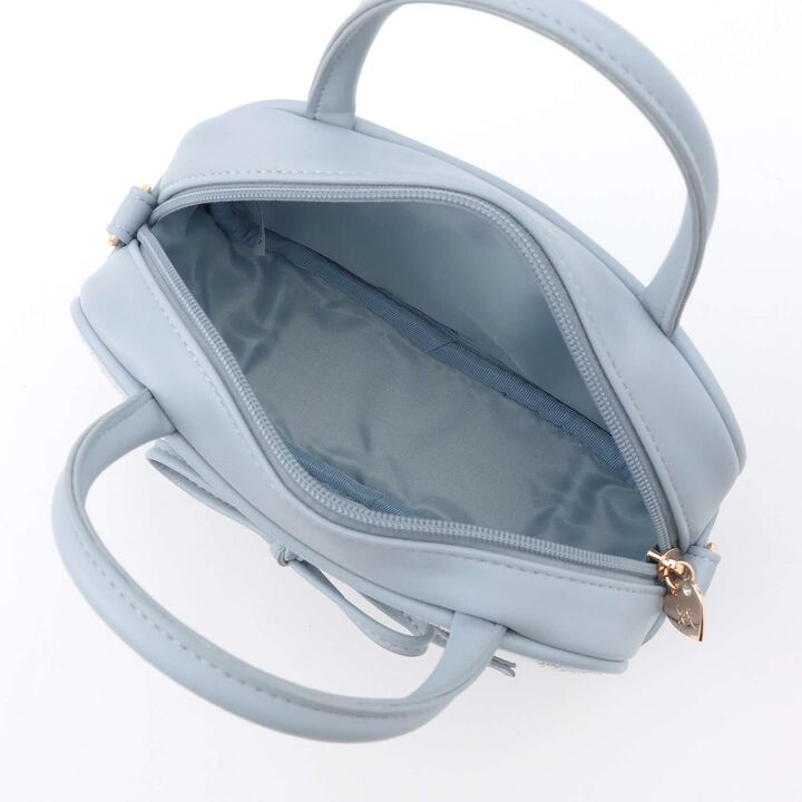 Synthetic Leather Shoulder Bag,Sax blue, medium image number 5