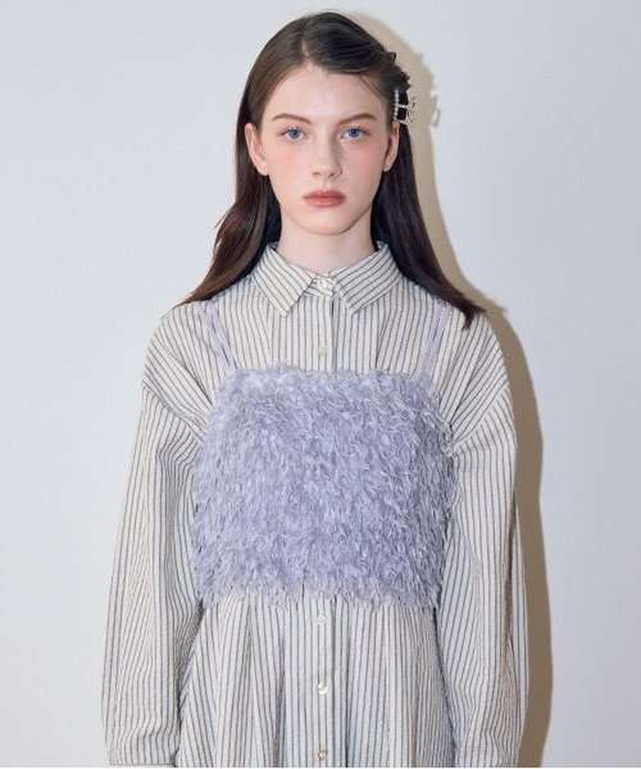 Feather Vest,Blue gray, large image number 0