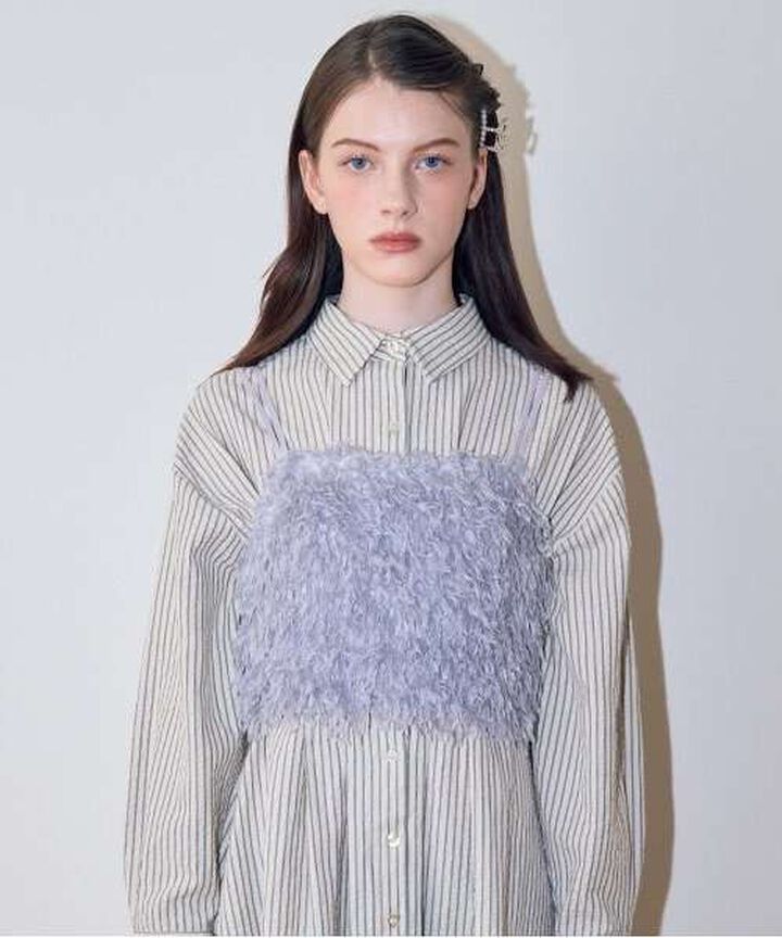 Feather Vest,Blue gray, medium image number 0