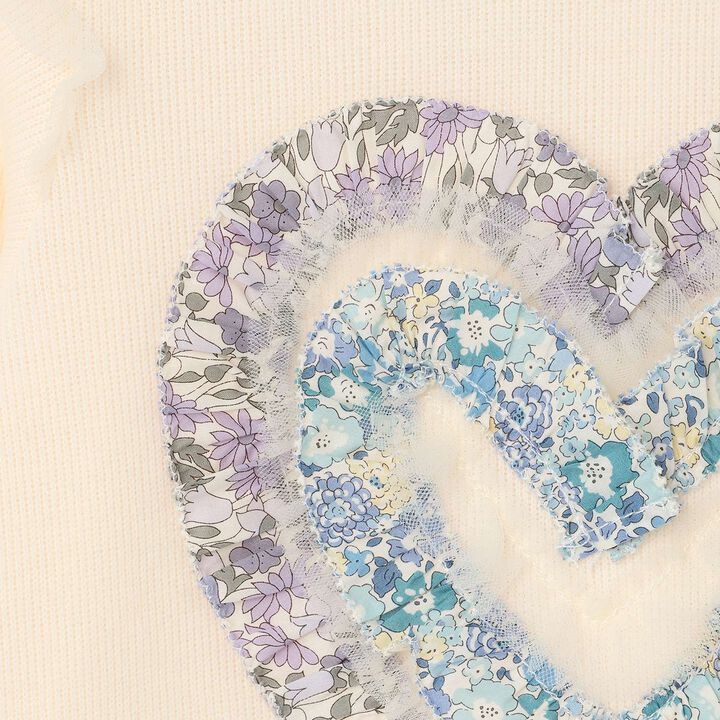Liberty Heart Frill Sweatshirt,Pearl white, medium image number 3