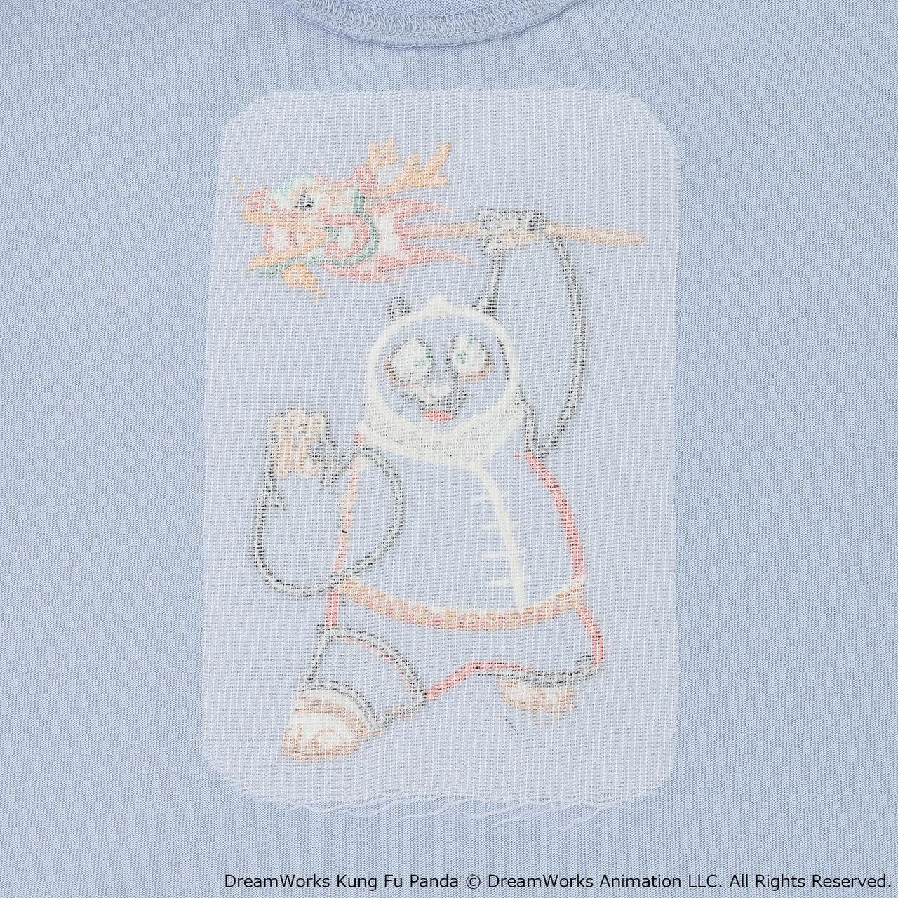 [Web Exclusive] Kung Fu Panda Embroidered Short-Sleeve T-Shirt,Blue, large image number 10