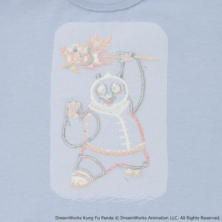 [Web Exclusive] Kung Fu Panda Embroidered Short-Sleeve T-Shirt,Blue, medium image number 10