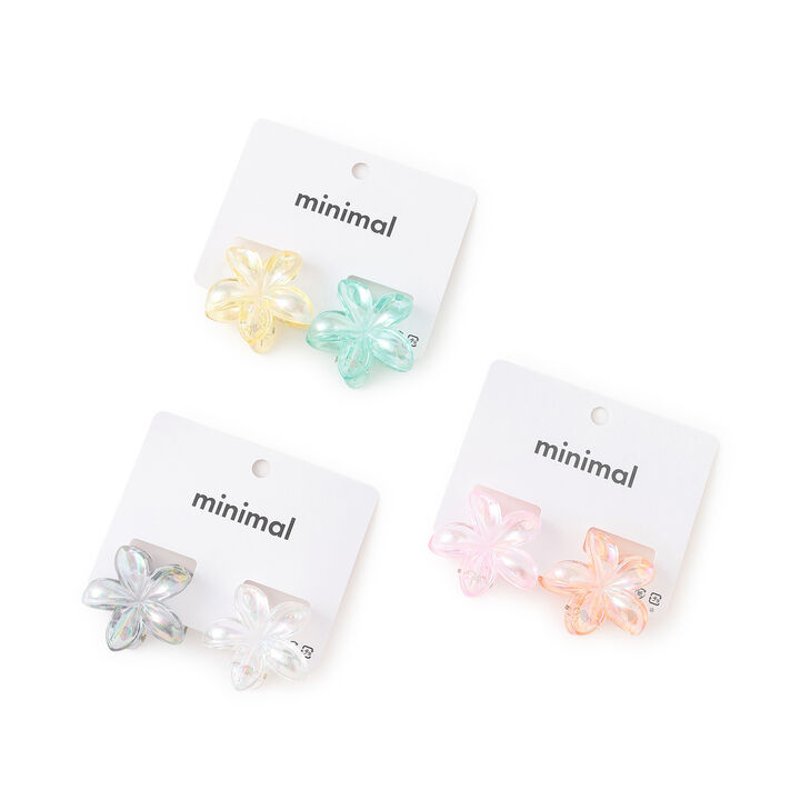 Mini Flower Hair Clip,Red, medium image number 3