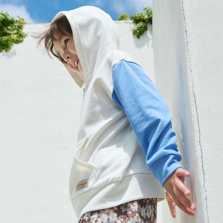 [Heat Shielding, Cool Touch, UV, Quick-Dry] Hoodie,Moderate blue, medium image number 2