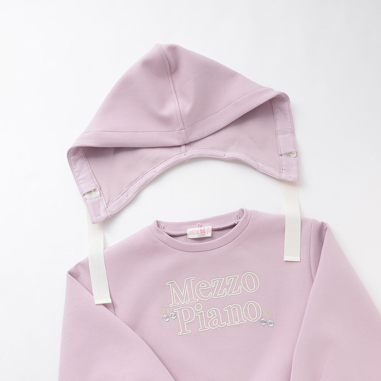 [Restock] Mezzo Piano Logo Embroidery Peplum Parka,Lilac, large image number 3