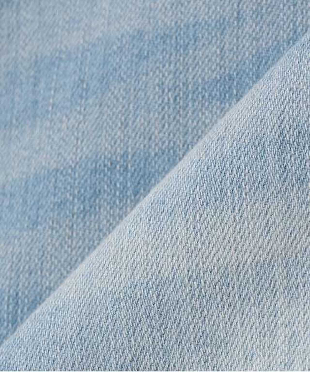 Lace-Trimmed Denim Flare Pants,Light blue, large image number 3