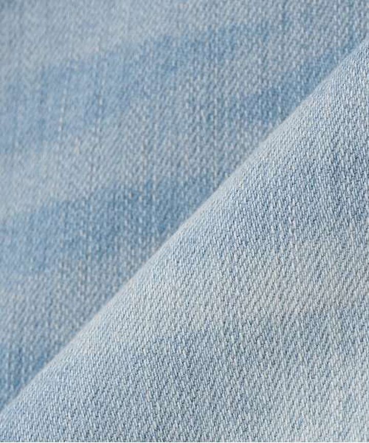 Lace-Trimmed Denim Flare Pants,Light blue, medium image number 3