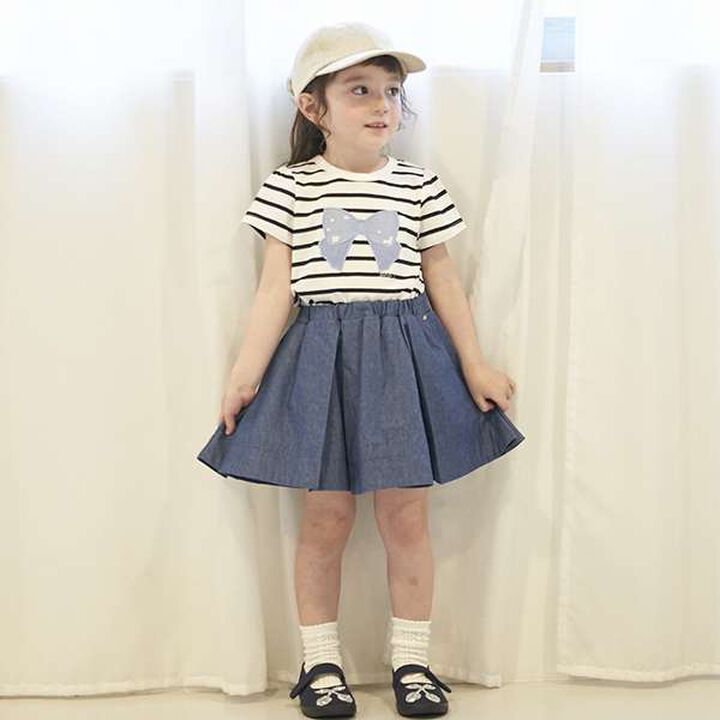 [Link] Volume Tuck Skirted Shorts (Kids),Blue, medium image number 0