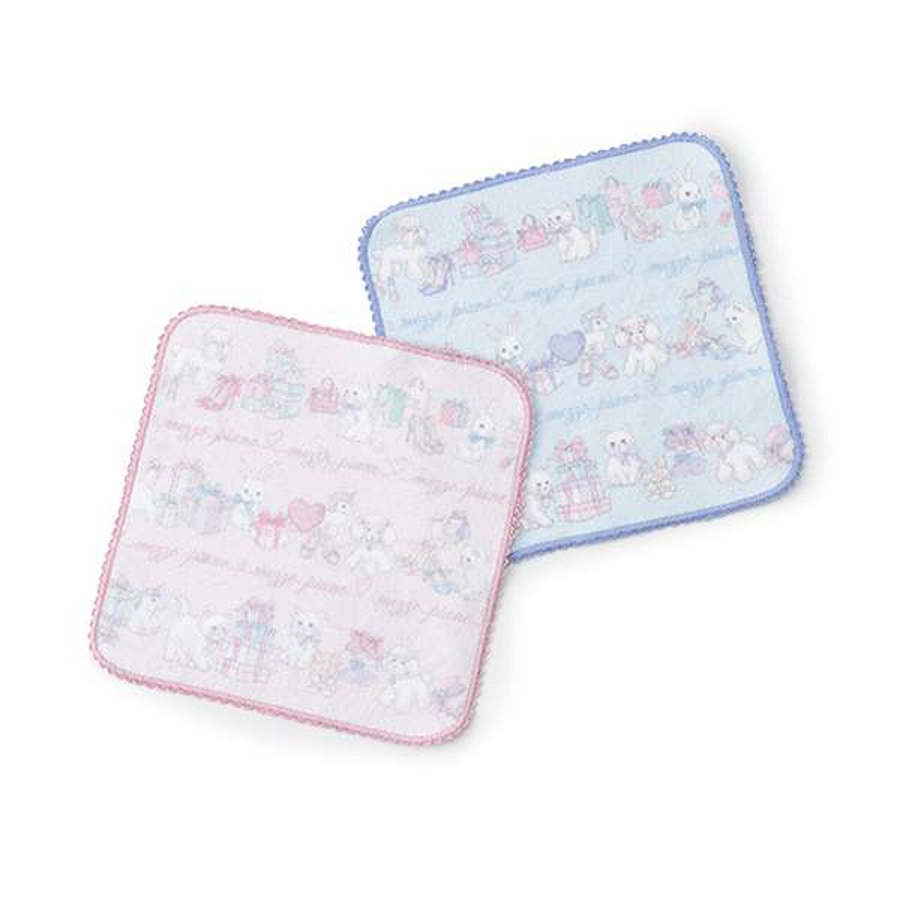 Shopping Pattern Hand Towel,Light blue, large image number 5