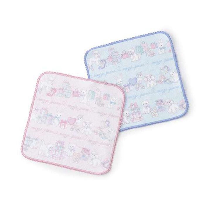 Shopping Pattern Hand Towel,Light blue, medium image number 5