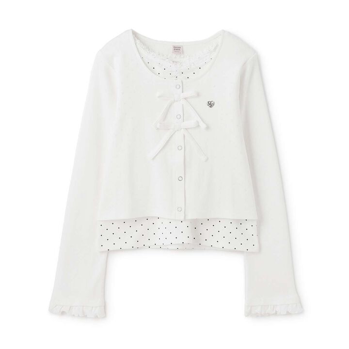 Cut and Sew Cardigan & Tank Top Set,Ivory, medium image number 12