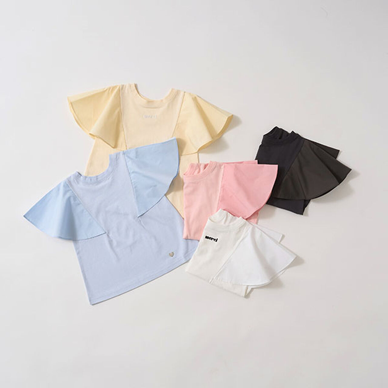 [Reversible] Soft Cotton Flare Sleeve T-Shirt,Moderate pink, large image number 1