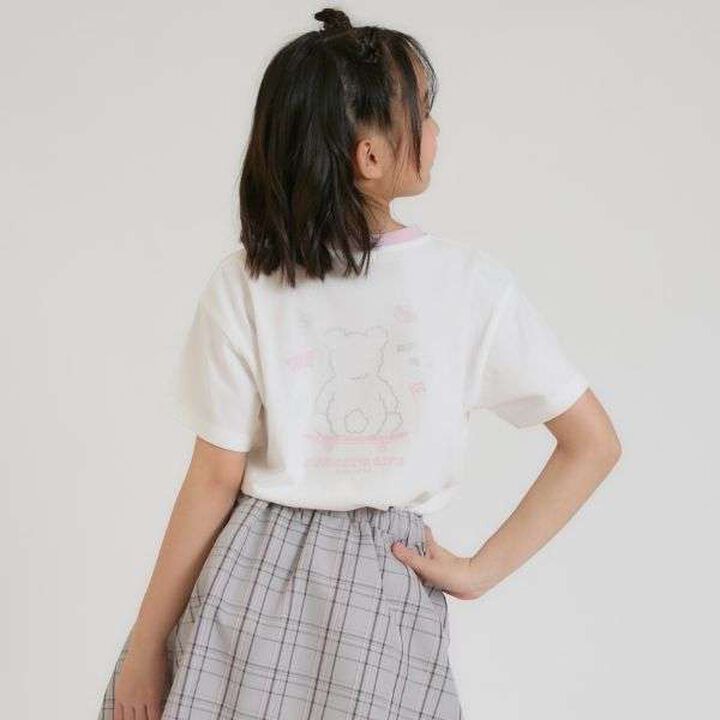 Daily Price Foil Print Skateboard Bear Short Sleeve T-Shirt,Pink, medium image number 0