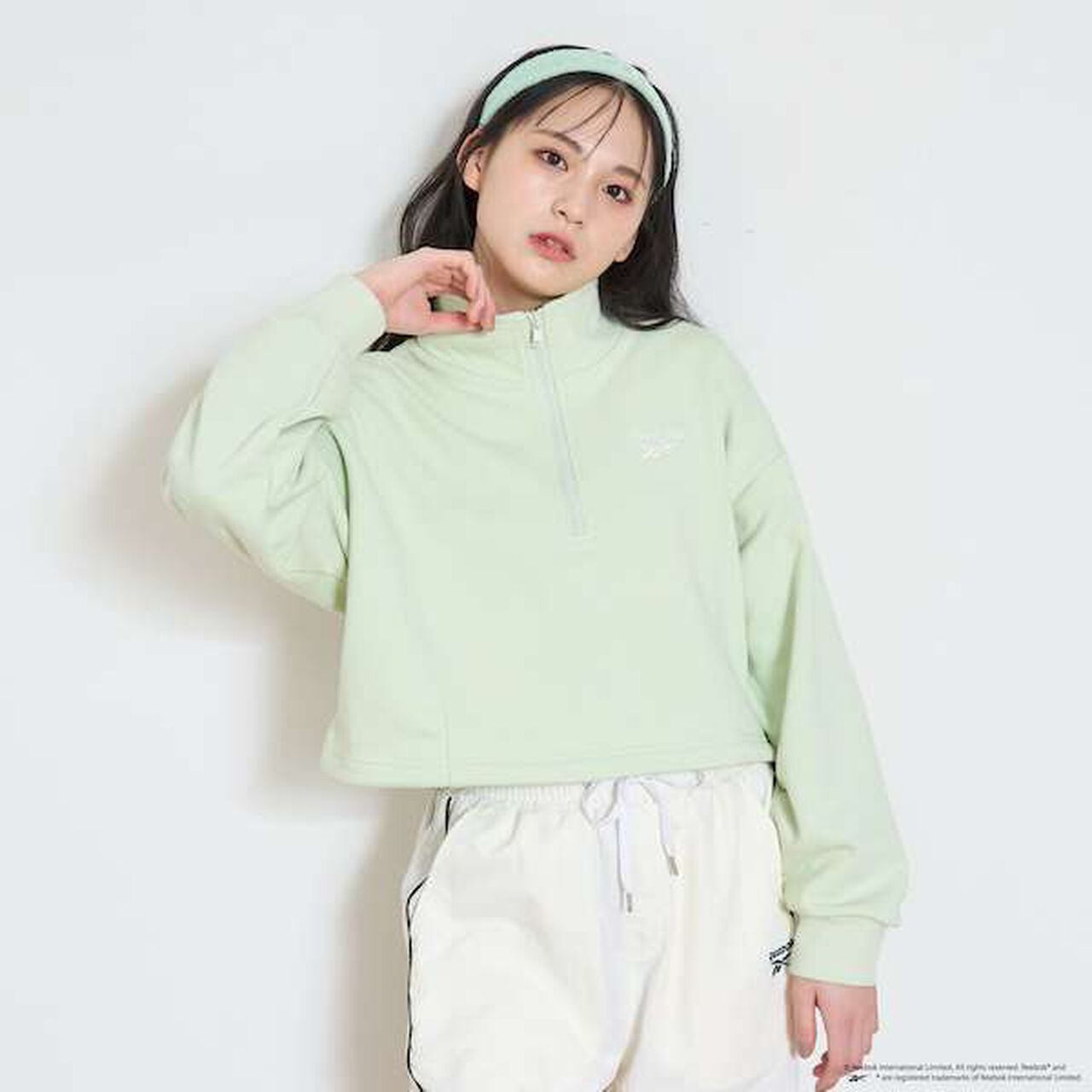 [Reebok] Cropped Half ZIP,Black, large image number 15