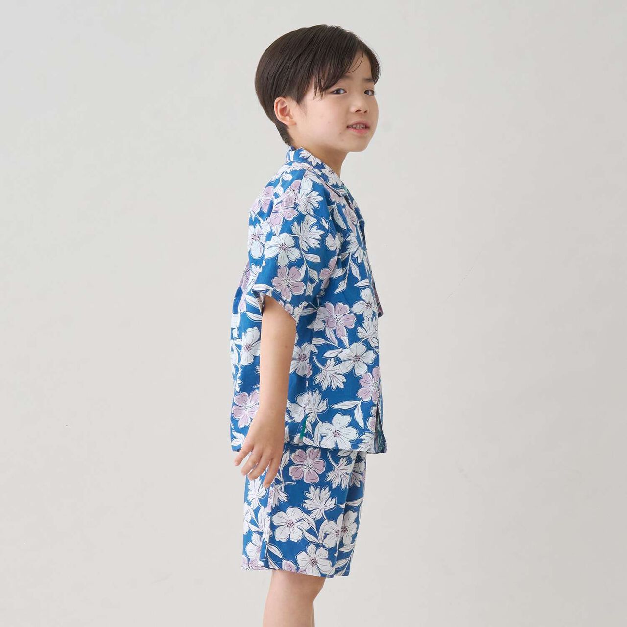 [Outfit Set] Open Collar Shirt & Easy Pants,Greige, large image number 5