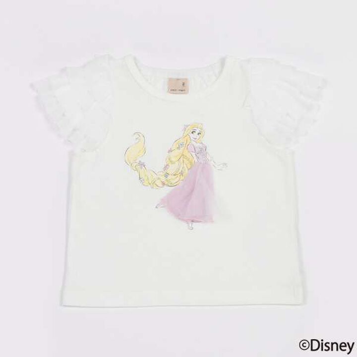 [Disney] Tulle Sleeve Graphic T-Shirt,Light blue, medium image number 13