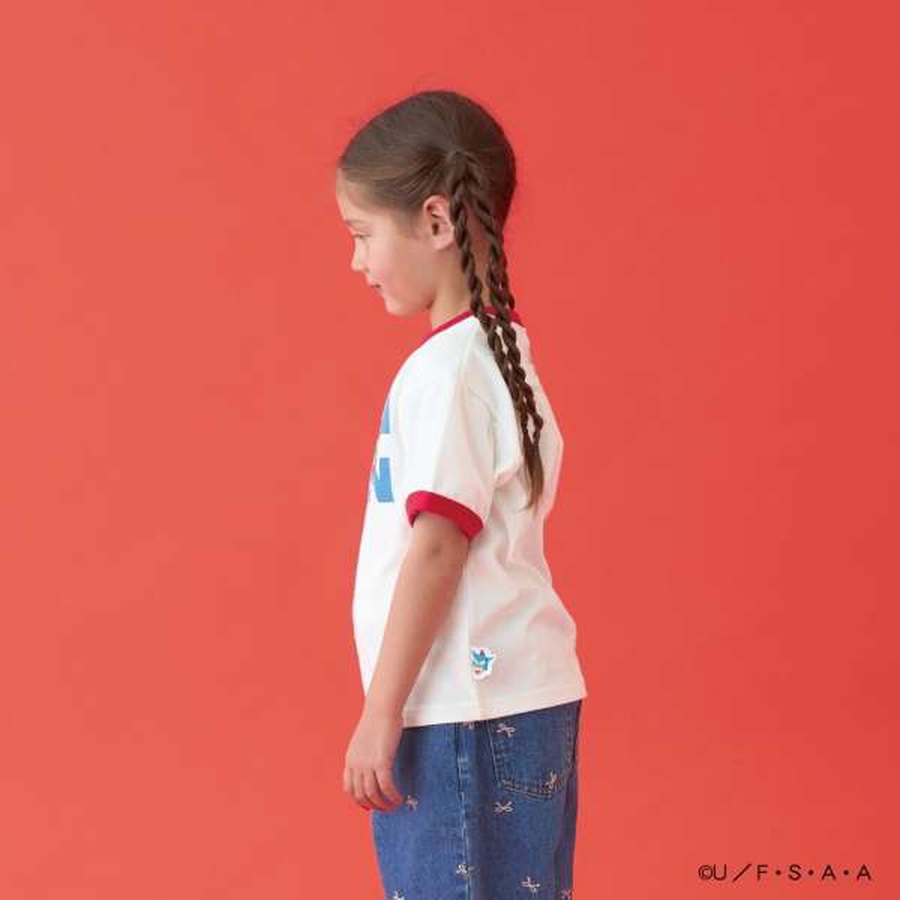 Crayon Shin-chan Comfortable Jersey Ringer T-Shirt,Black, large image number 2