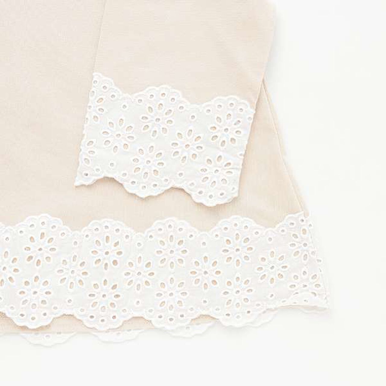 [Link] Lace A-Line T-Shirt (Kids Size),Light beige, large image number 5