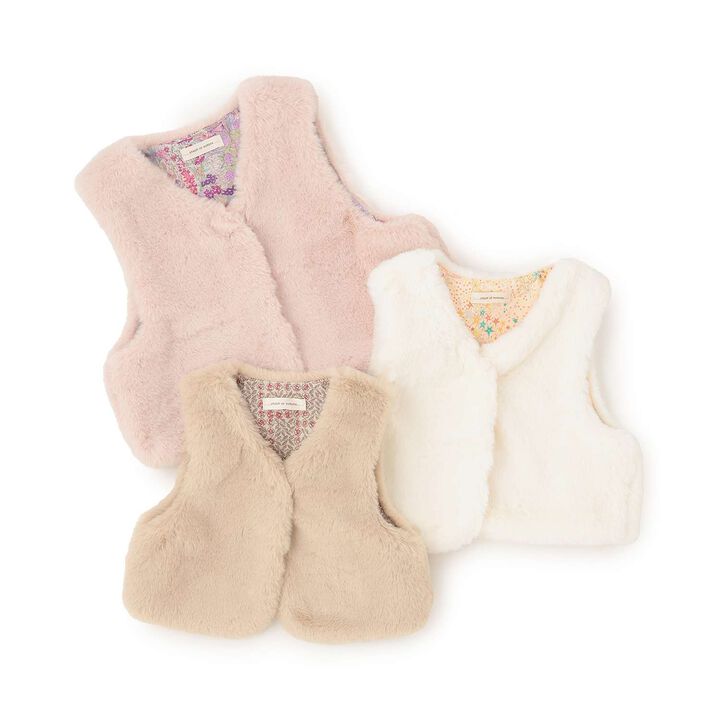 Liberty Fur Vest,Pink, medium image number 7