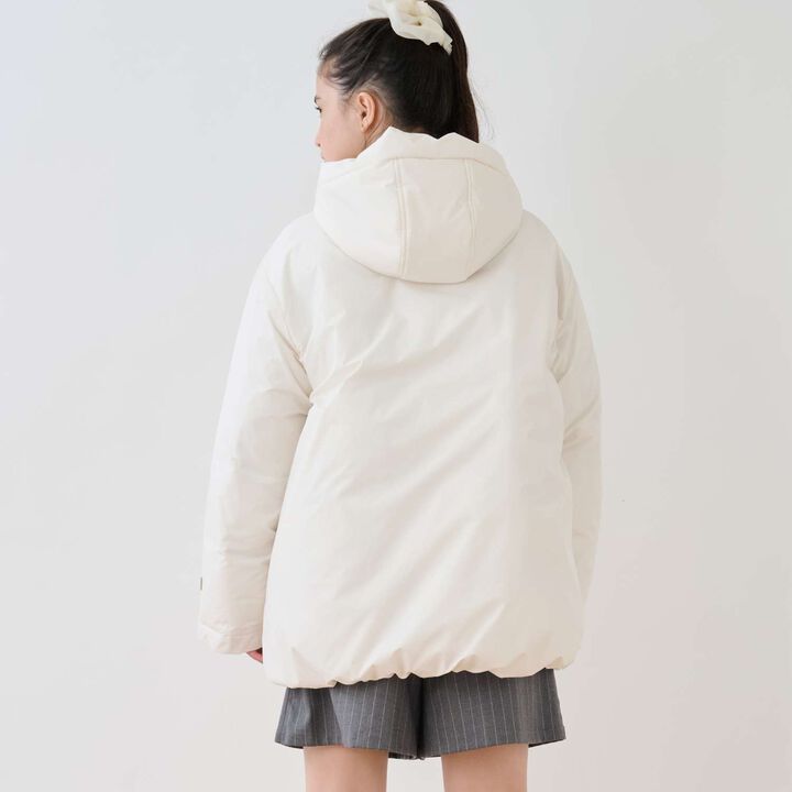 Water-Repellent Fiber Fill Duffle Coat,Off white, medium image number 13